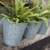 Galvanised Wall Planters - Set Of 3 -GardenGlamour pr2000027861