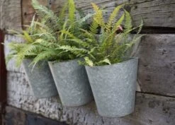 Galvanised Wall Planters - Set Of 3 -GardenGlamour pr2000027861 card3 lg
