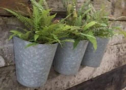 Galvanised Wall Planters - Set Of 3 -GardenGlamour pr2000027861 card6 lg