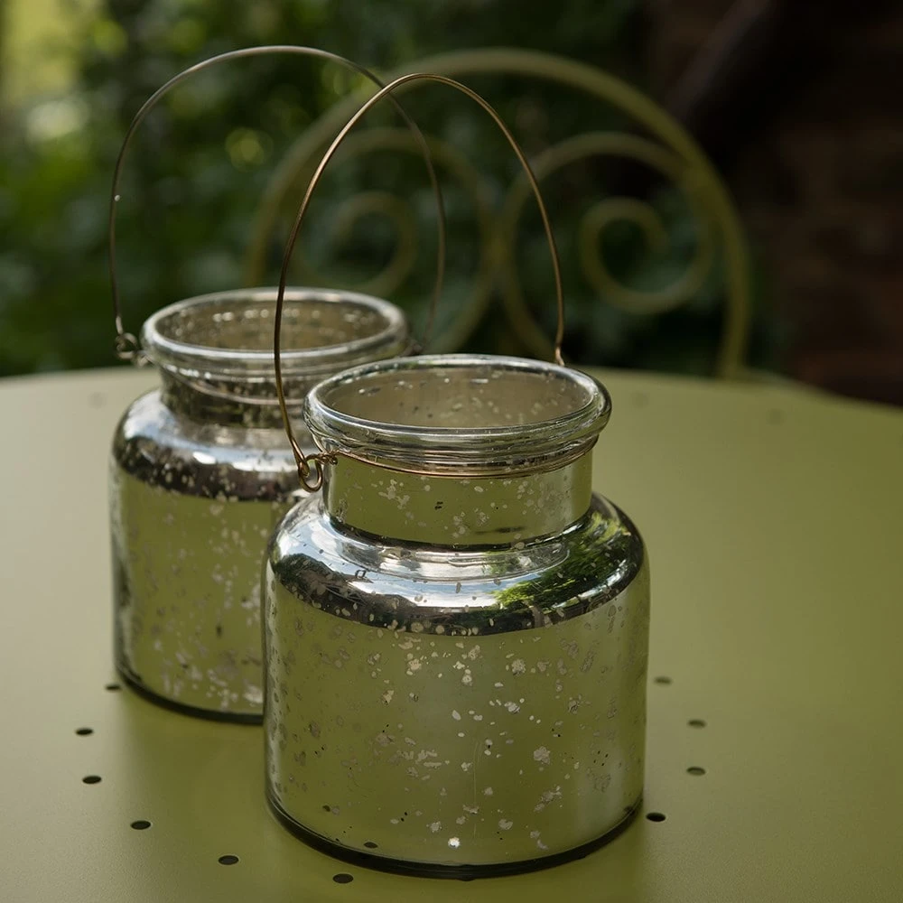 Mercury Glass Jar Lantern 5 Mercury Glass Jar Lantern - Image 3
