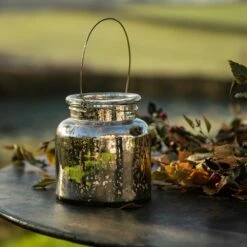 Mercury Glass Jar Lantern 16 Mercury Glass Jar Lantern -GardenGlamour pr2000027869 card6 lg