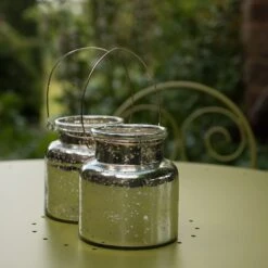 Mercury Glass Jar Lantern 18 Mercury Glass Jar Lantern -GardenGlamour pr2000027869 card8 lg