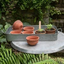 Terracotta Grow Pots - Set Of 8 With Tray -GardenGlamour pr2000028372 card3 lg