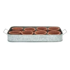 Terracotta Grow Pots - Set Of 8 With Tray -GardenGlamour pr2000028372 card9 lg