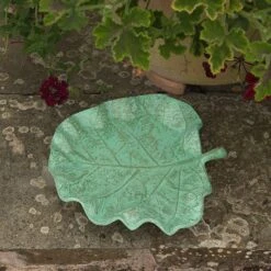 Verdigris Leaf Bird Bath -GardenGlamour pr2000028402 card4 lg