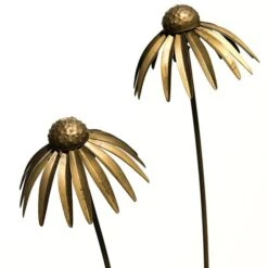 Echinacea Plant Stake - Antique Brass -GardenGlamour pr2000028406 card3 lg