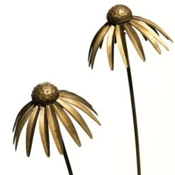Echinacea Plant Stake - Antique Brass -GardenGlamour pr2000028406 card5 lg
