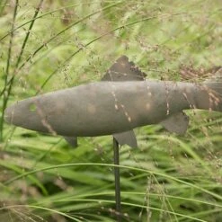 Antique Pewter Metal Trout Stake -GardenGlamour pr2000028881 card4 lg
