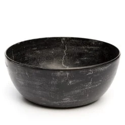 Rough Cast Aluminium Bowl - Charcoal Black -GardenGlamour pr2000028887 card10 lg