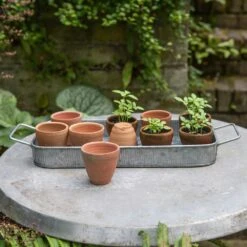 Terracotta Grow Pots - Set Of 10 With Tray -GardenGlamour pr2000029288 card4 lg