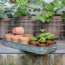 Terracotta Grow Pots - Set Of 10 With Tray -GardenGlamour pr2000029288 card7 lg