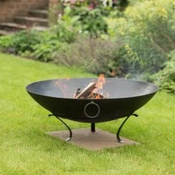 Iron Disc Fire Pit Bowl With Tripod Base -GardenGlamour pr2000029435 card4 lg