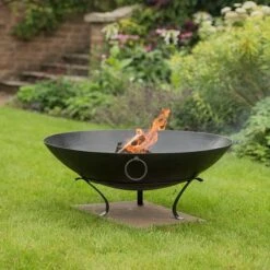 Iron Disc Fire Pit Bowl With Tripod Base -GardenGlamour pr2000029435 card5 lg