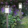 Martello Stainless Steel Solar Stake Lights - Set Of 4 -GardenGlamour pr2000030043
