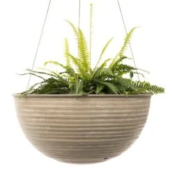 Hanging Aged Ribbed Bowl 11 Hanging Aged Ribbed Bowl -GardenGlamour pr2000031455 card4 lg