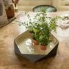 Enamelled Geo Metal Plant Tray -GardenGlamour pr2000031479