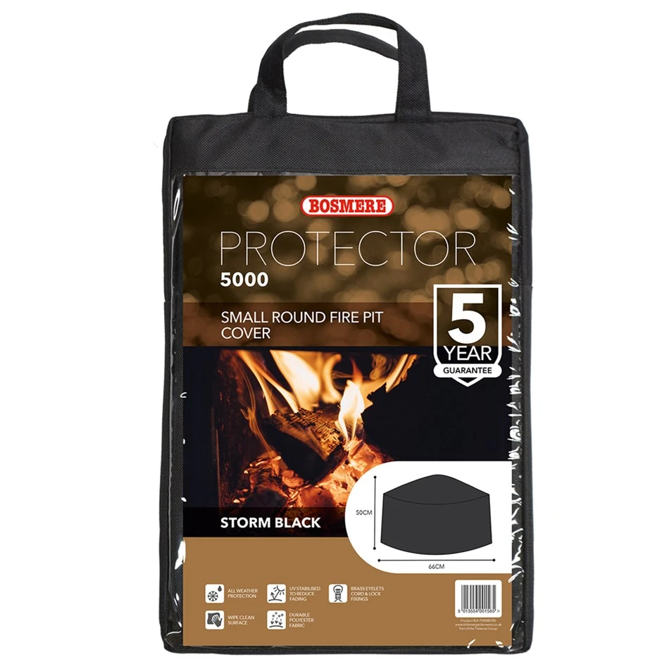 Small Round Fire Pit Cover - Black 3 Small Round Fire Pit Cover - Black