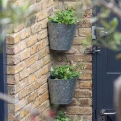 Galvanised Corner Wall Planters - Set Of 3 -GardenGlamour pr2000033944 card4 lg