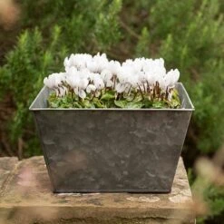 Dark Galvanised Square Planter -GardenGlamour pr2000033971 card3 lg