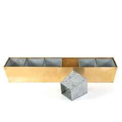 Brass Windowsill Tray With 6 Grow Pods 16 Brass Windowsill Tray With 6 Grow Pods -GardenGlamour pr2000037506 card7 lg