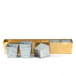 Brass Windowsill Tray With 6 Grow Pods 17 Brass Windowsill Tray With 6 Grow Pods -GardenGlamour pr2000037506 card8 lg