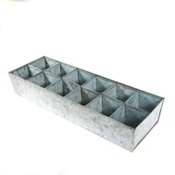 Galvanised Tray With 12 Large Grow Pods -GardenGlamour pr2000037508 card4 lg