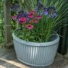 Oval Zinc Dolly Tub Pot -GardenGlamour pr2000037524