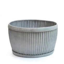 Oval Zinc Dolly Tub Pot 11 Oval Zinc Dolly Tub Pot -GardenGlamour pr2000037524 card4 lg