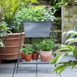 Trough On Stand With Shelf - Short -GardenGlamour pr2000037548 card3 lg