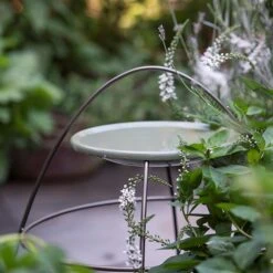 Plant Support With Bird Bowl - Crocus Green -GardenGlamour pr2000037555 card5 lg