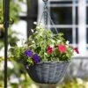 Slate Faux Rattan Hanging Basket -GardenGlamour pr2000037974
