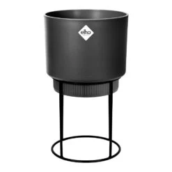 Matt Black Planter With Stand -GardenGlamour pr2000038250 card3 lg