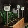White Mesh Stake Lights - Set Of 4 -GardenGlamour pr2000040559