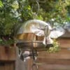 Brushed Brass Hanging Bird Feeding Dome -GardenGlamour pr2000040684