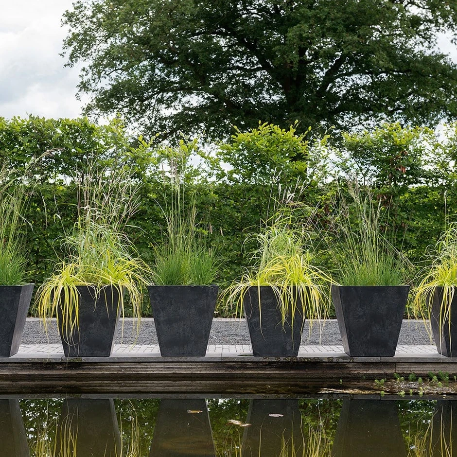 Tapered Plant Pot - Black 3 Tapered Plant Pot - Black