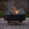 Fire Pit With Free Standing Cooking Grill - Stainless Steel Base -GardenGlamour pr2000041712