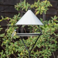 Bird Feeding Hut On Stake - Putty Grey -GardenGlamour pr2000041725 card3 lg