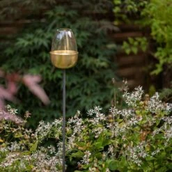 Tulip Stake Tealight Holder (adjustable Height) - Brushed Brass -GardenGlamour pr2000041729 card7 lg