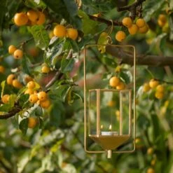 Hanging Tealight Lantern - Brass 15 Hanging Tealight Lantern - Brass -GardenGlamour pr2000041742 card6 lg
