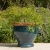 Dark Teal Bellied Planter -GardenGlamour pr2000045004
