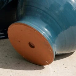 Dark Teal Bellied Planter -GardenGlamour pr2000045004 card4 lg