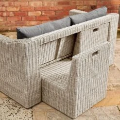 Lounge Set With Storage And Grey Cushions -GardenGlamour pr2000045424 card4 lg