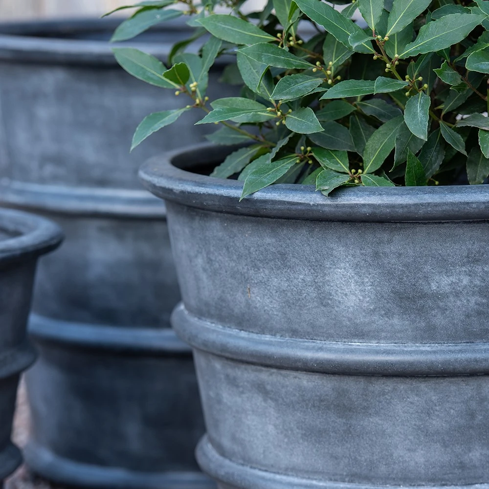 Greystoke Ribbed Planter - Aged Zinc 12 Greystoke Ribbed Planter - Aged Zinc - Image 10