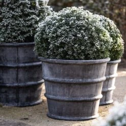 Greystoke Ribbed Planter - Aged Zinc 18 Greystoke Ribbed Planter - Aged Zinc -GardenGlamour pr2000046295 card7 lg