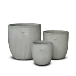 Glazed Ceramic Pot - White 14 Glazed Ceramic Pot - White -GardenGlamour pr2000046300 card4 lg