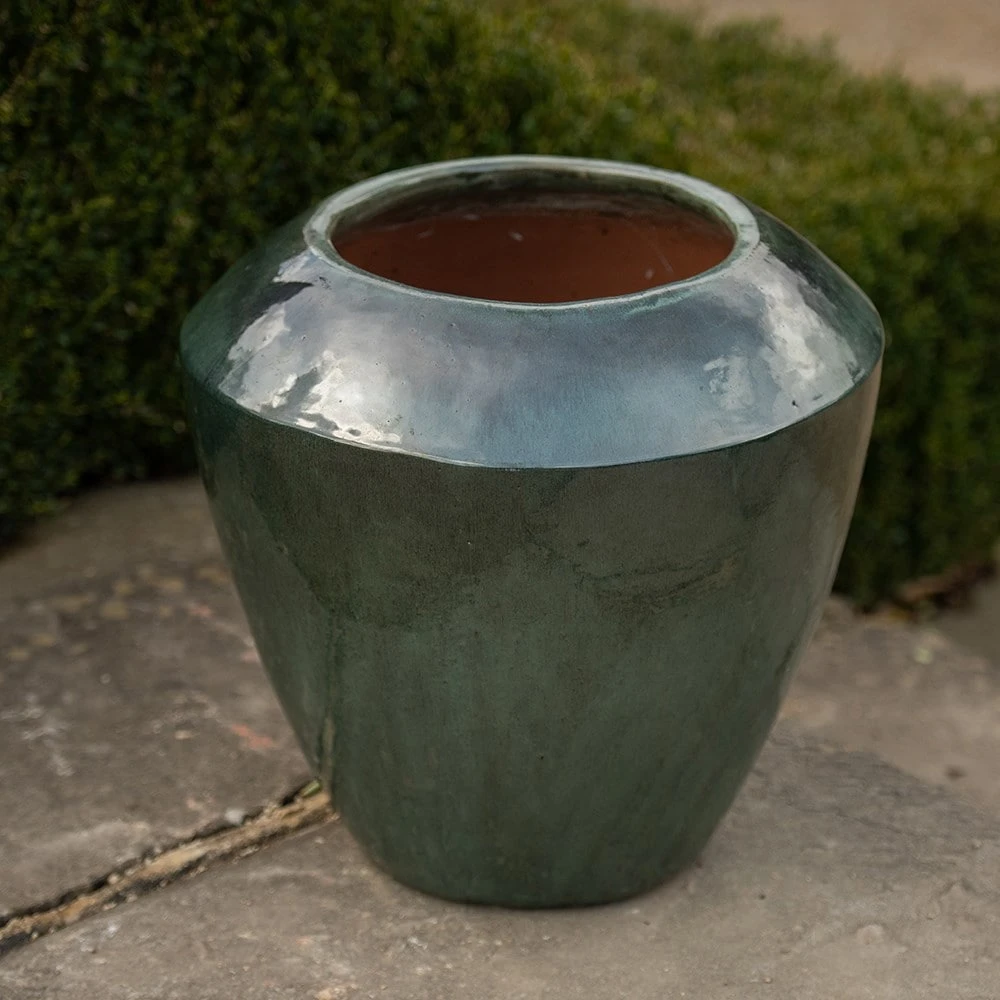 Glazed Terracotta Feature Pot - Moss Green 6 Glazed Terracotta Feature Pot - Moss Green - Image 4