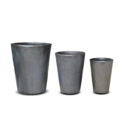 Glazed Terracotta Long Tom Pot - Matt Charcoal -GardenGlamour pr2000046307 card5 lg