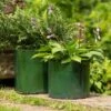 Glazed Ceramic Cylinder Crackle Green -GardenGlamour pr2000046309