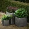 Cement Cube Pot - Waxed -GardenGlamour pr2000046317