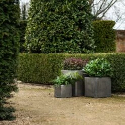 Cement Cube Pot - Waxed -GardenGlamour pr2000046317 card6 lg